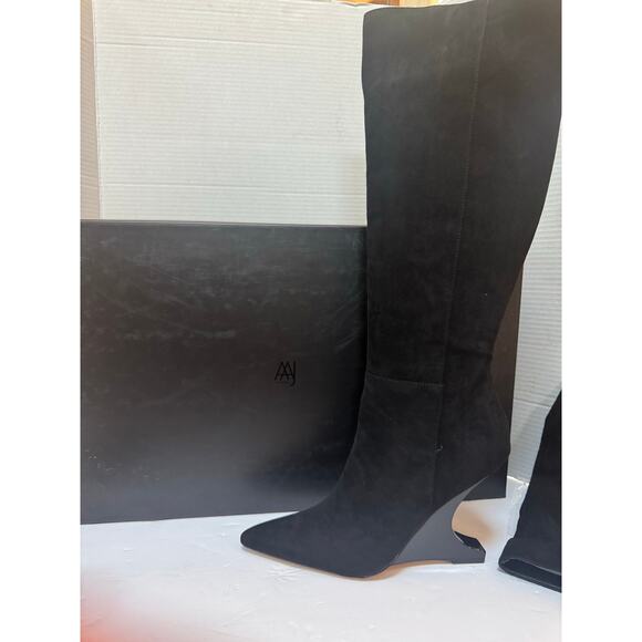 Luna Heel Knee-High Boots with Streamlined Silhouette By AAJ by Aminah. NWB. 10M - Picture 12 of 12
